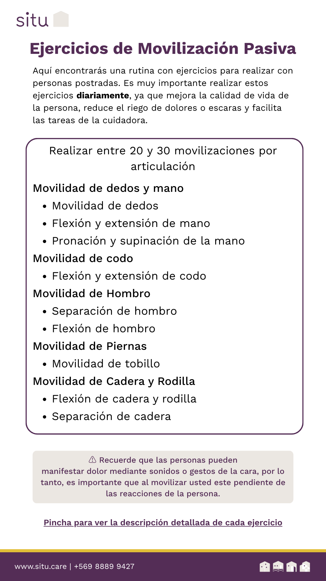 Ayuda de memoria rutina ejercicios